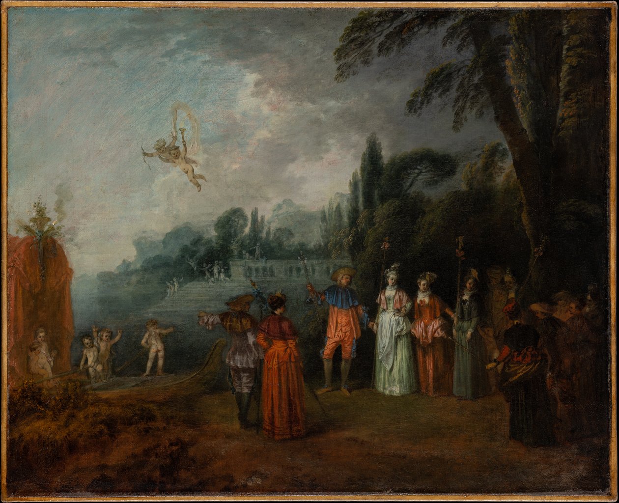 Ombordstigningen til Kythera af Jean-Antoine Watteau