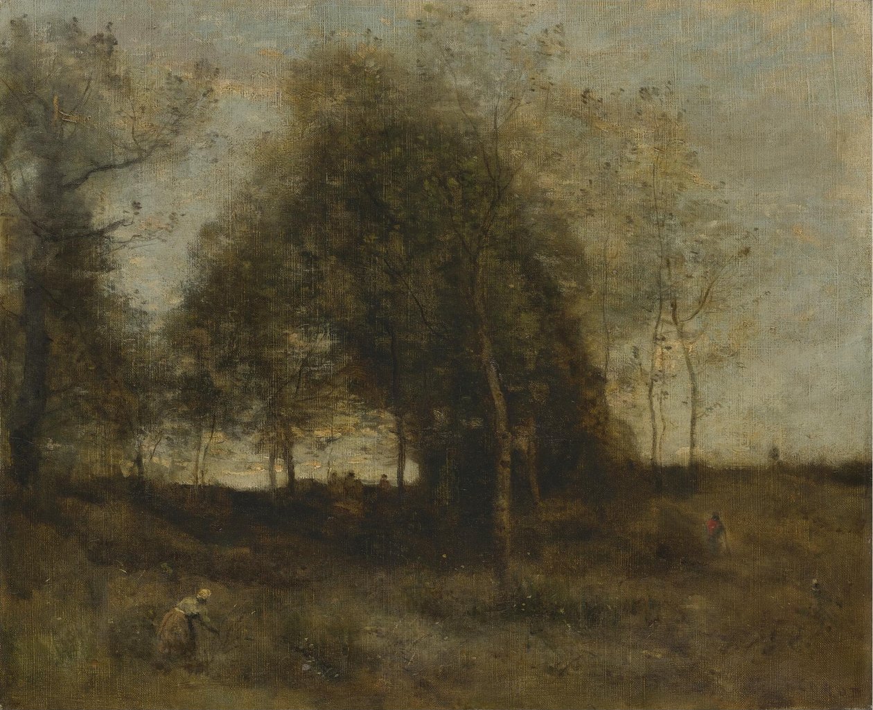 Aften i Normandiet af Jean Baptiste Camille Corot