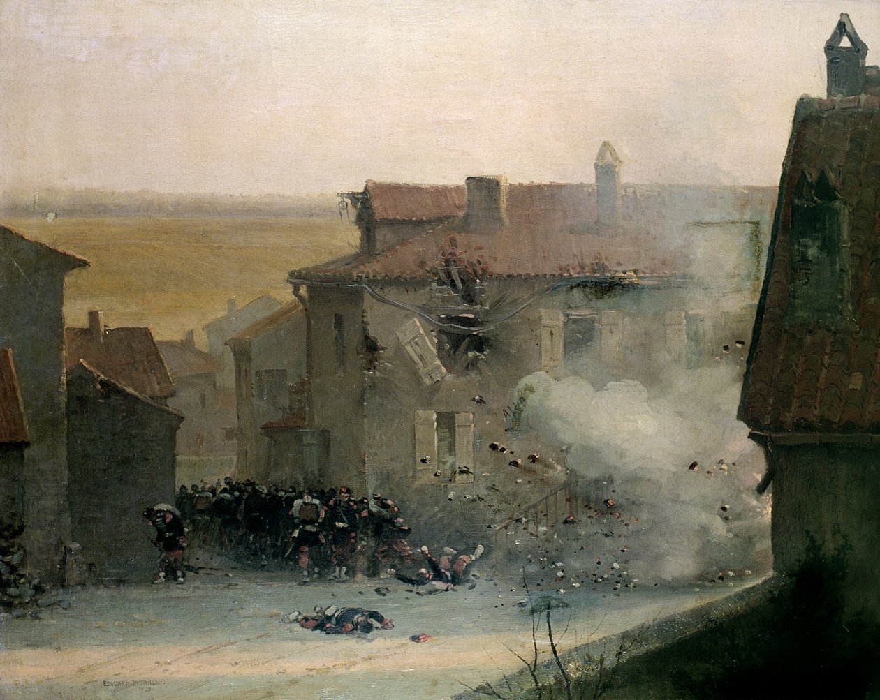 En krigshærget landsby af Jean Baptiste Edouard Detaille