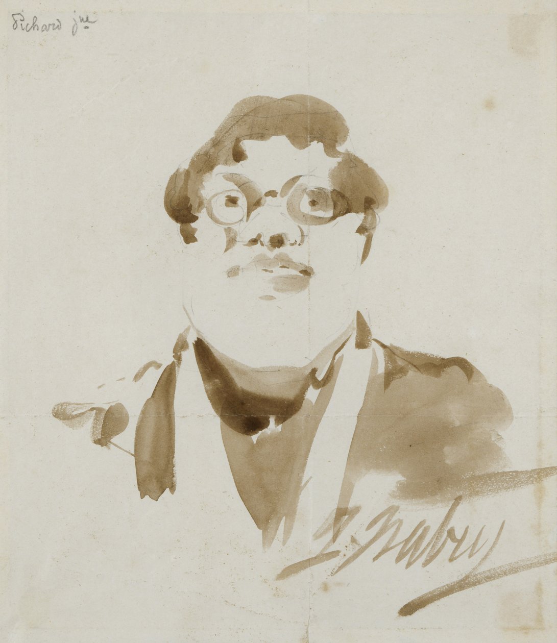 Portræt af Pichard (blæk på papir) af Jean Baptiste Isabey