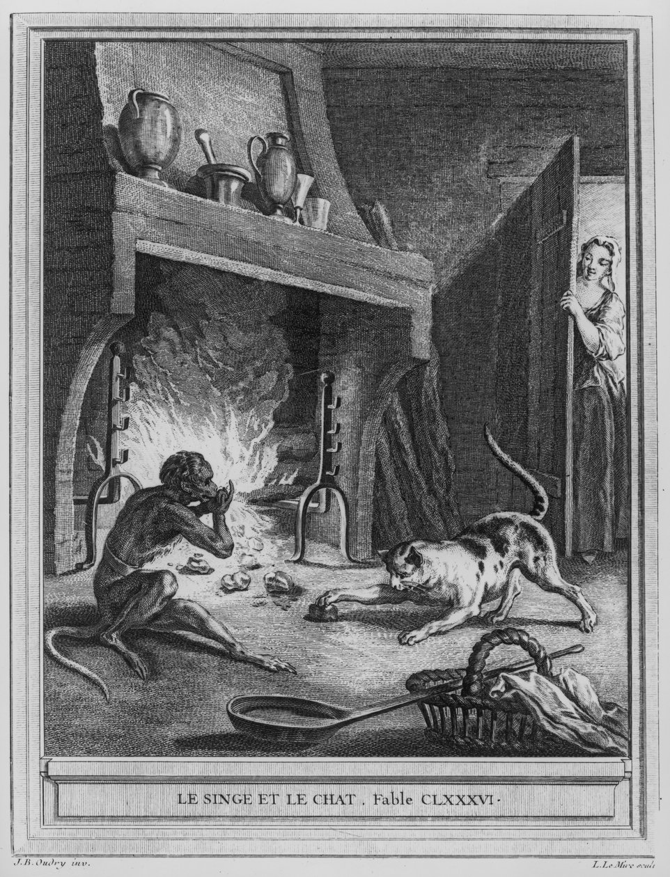 Aben og katten, illustration til 