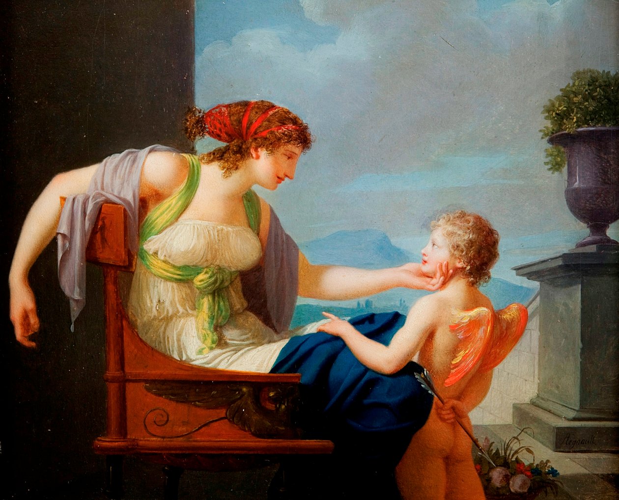 Venus og Amor af Jean Baptiste Regnault