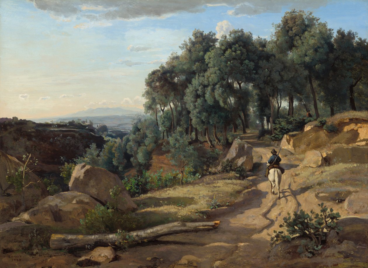 Udsigt nær Volterra af Jean-Baptiste-Camille Corot