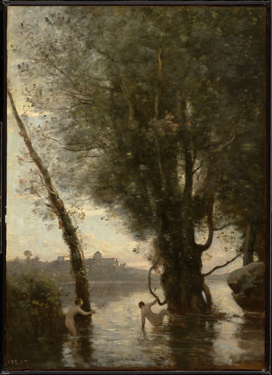 Badende på De Borromæiske Øer af Jean-Baptiste-Camille Corot