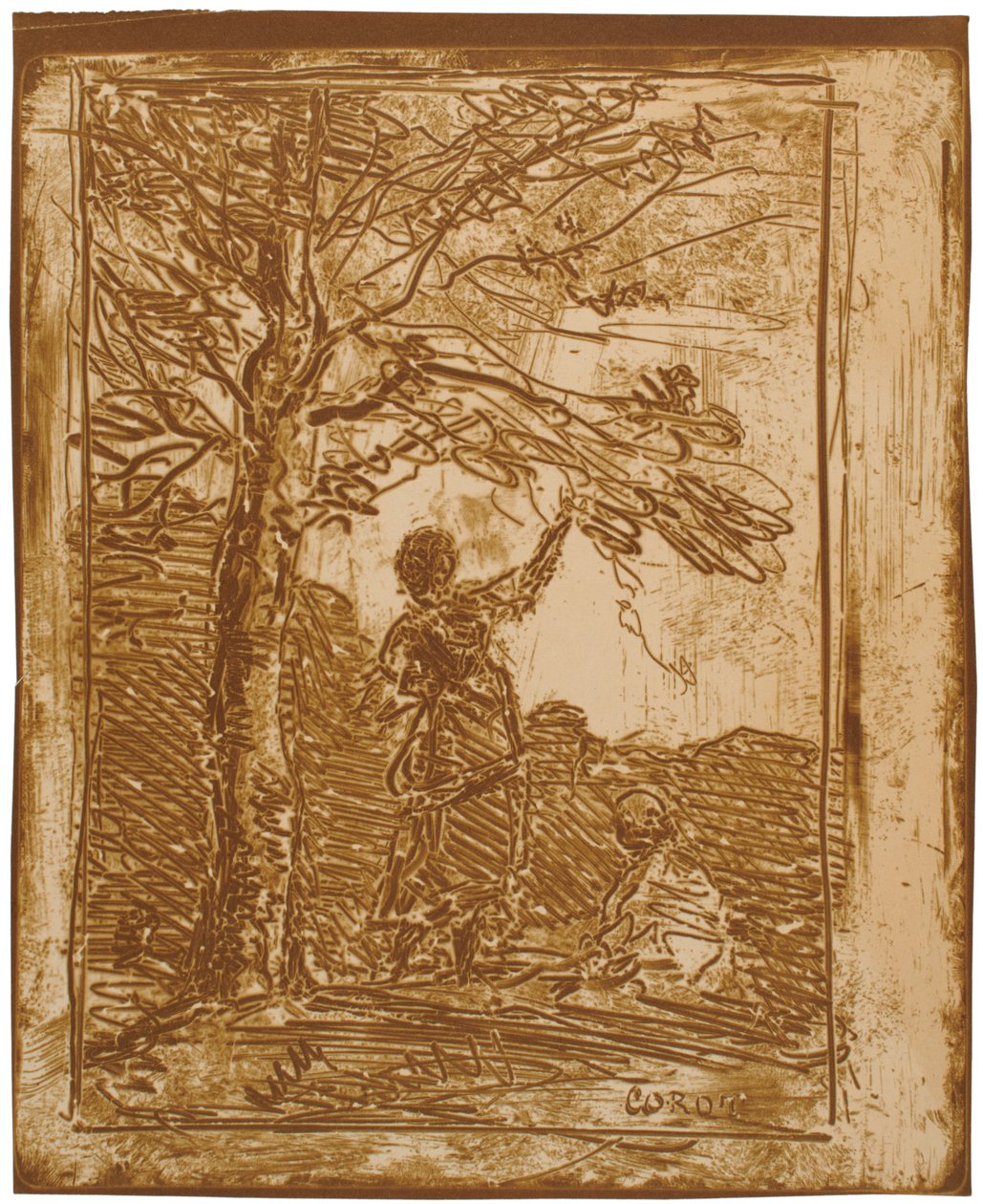 Der Tod und das Mädchen (La Jeune Fille et la Mort) af Jean-Baptiste-Camille Corot