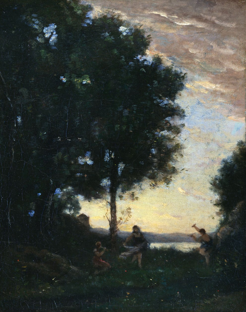 Dansende fauner og nymfer (Fauns and Nymphs Dancing) af Jean-Baptiste-Camille Corot