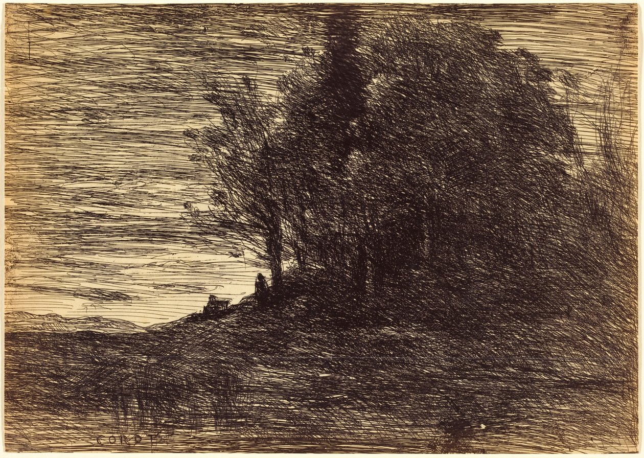 Eremittens skov af Jean-Baptiste-Camille Corot