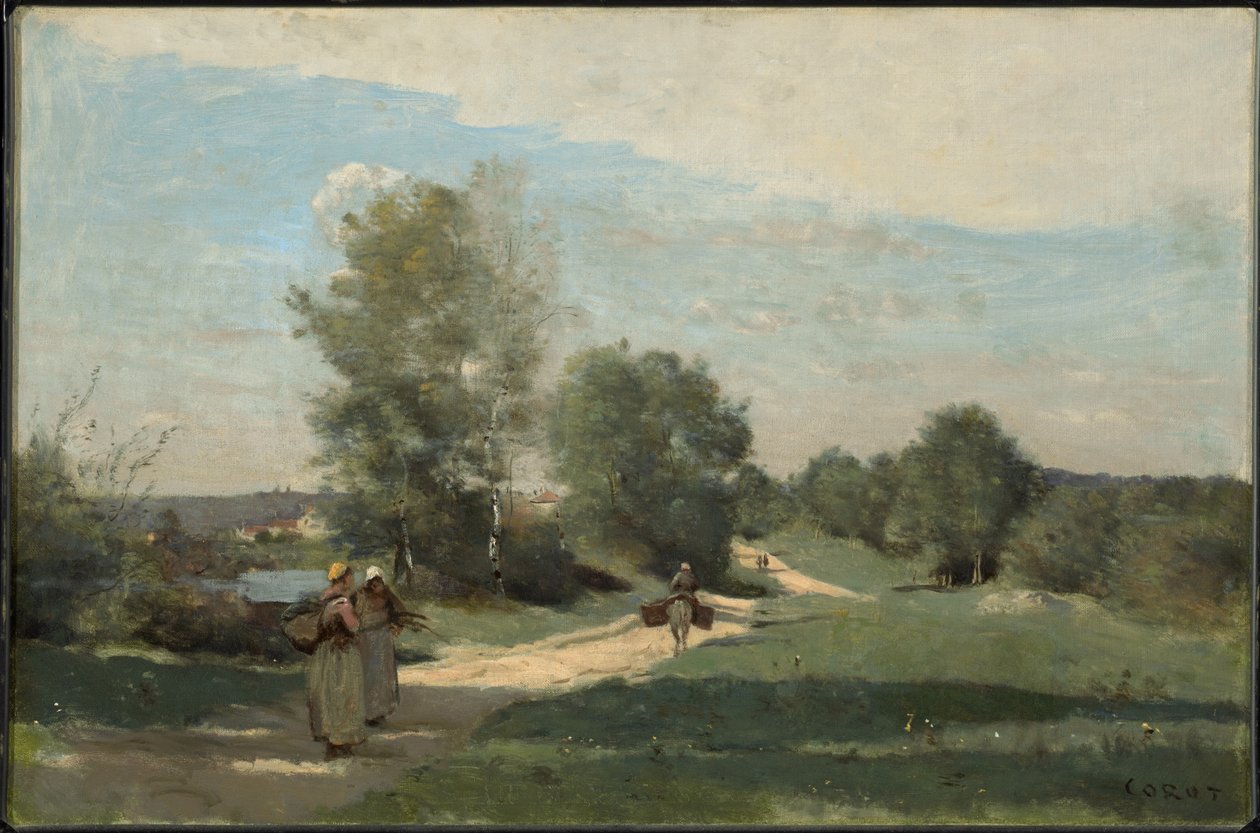 Vej ved vandet af Jean-Baptiste-Camille Corot