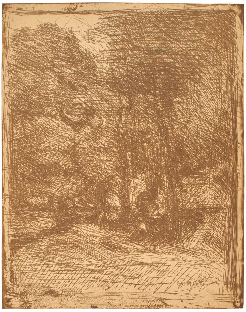 Erinnerung an Bas-Bréau af Jean-Baptiste-Camille Corot