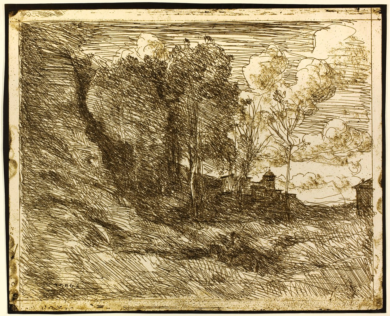 Souvenir fra Ostia af Jean-Baptiste-Camille Corot