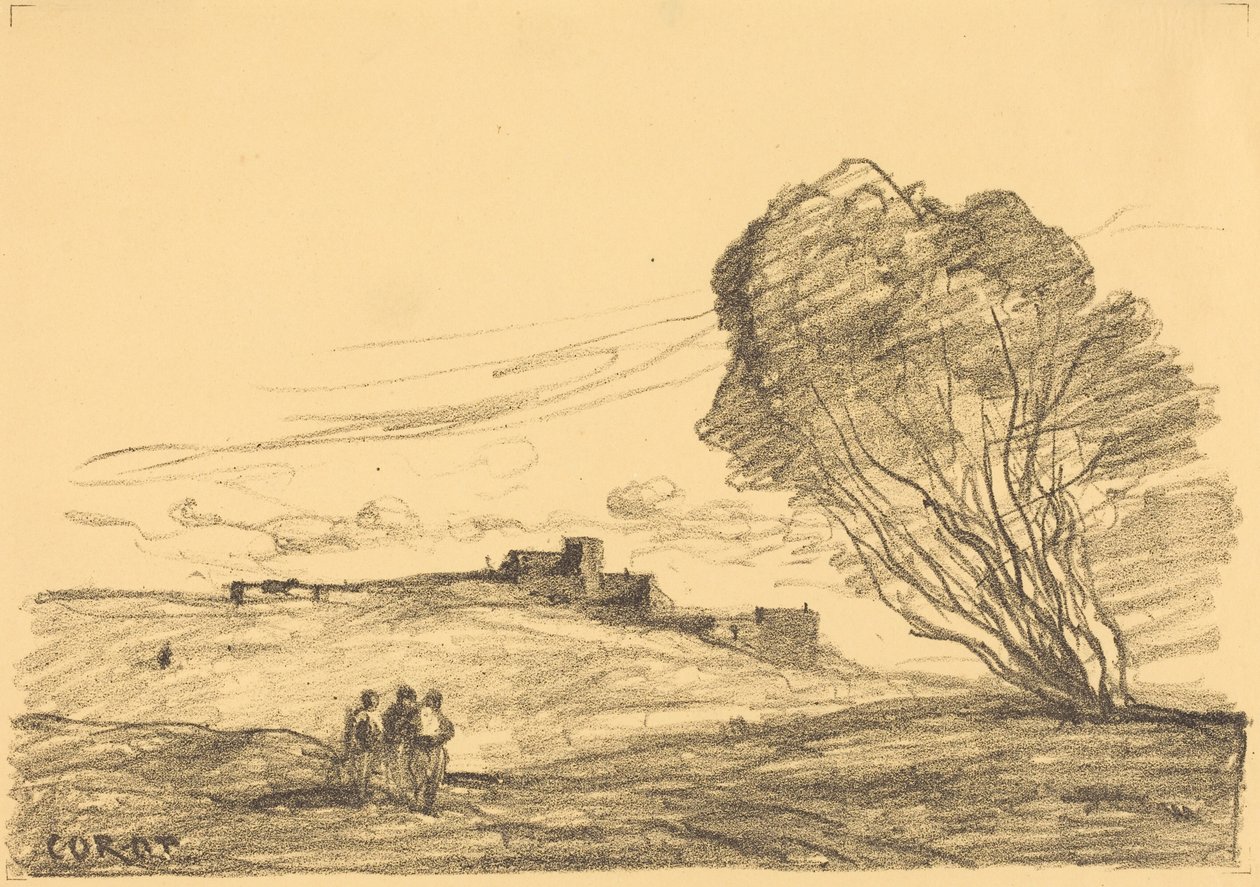 Det isolerede fort af Jean-Baptiste-Camille Corot