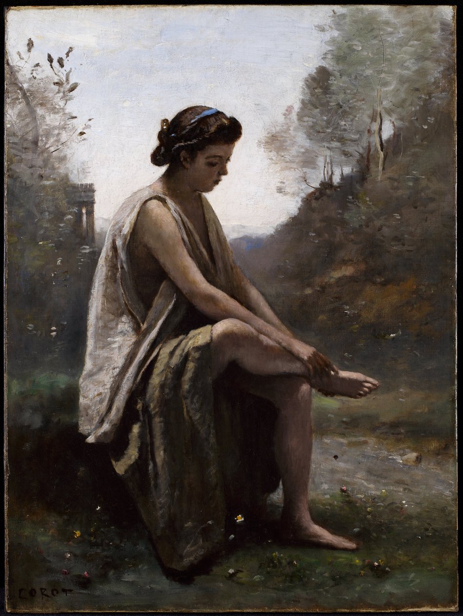 Den sårede Eurydice af Jean-Baptiste-Camille Corot