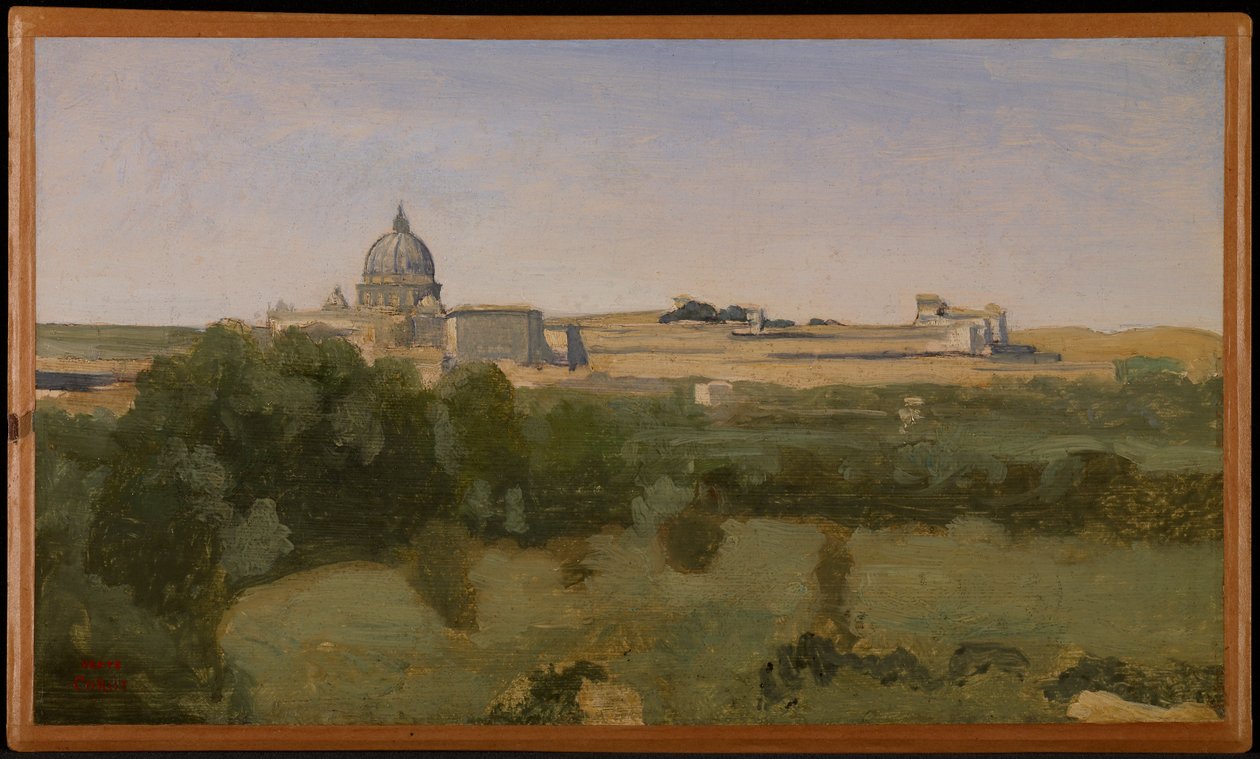 Udsigt over Rom fra Monte Pincio af Jean-Baptiste-Camille Corot
