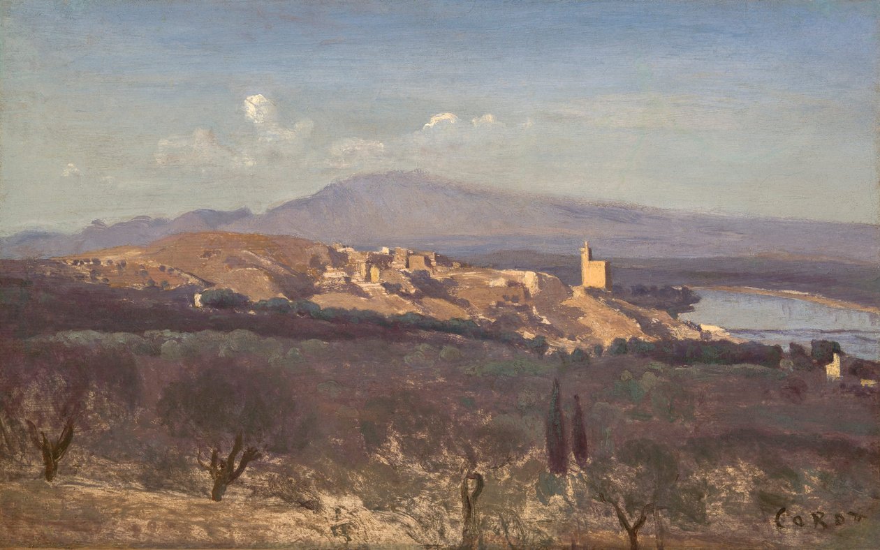 Villeneuve-les-Avignon af Jean-Baptiste-Camille Corot