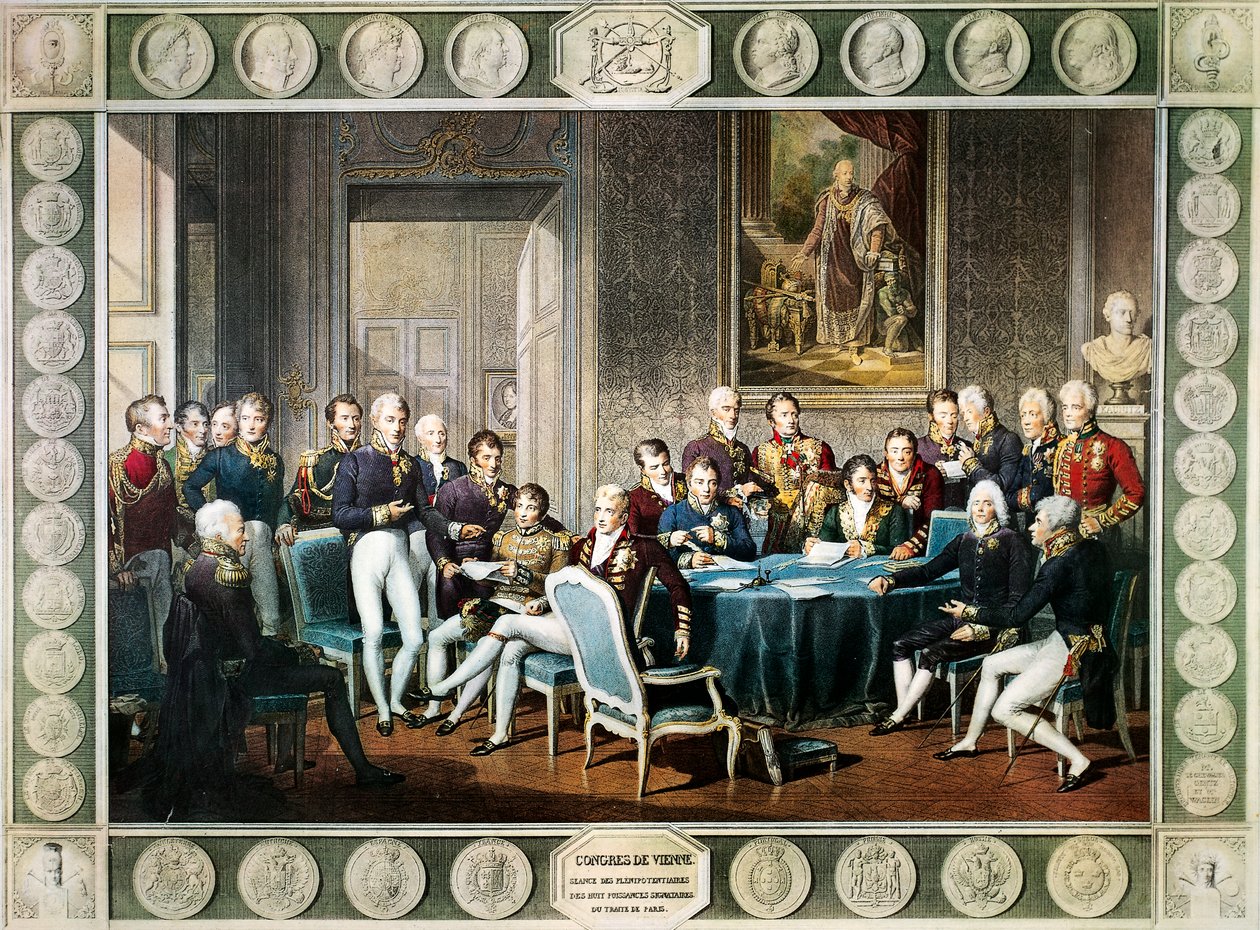 Deltagere ved Wienerkongressen 1814-15, Østrig af Jean Baptiste (after) Isabey