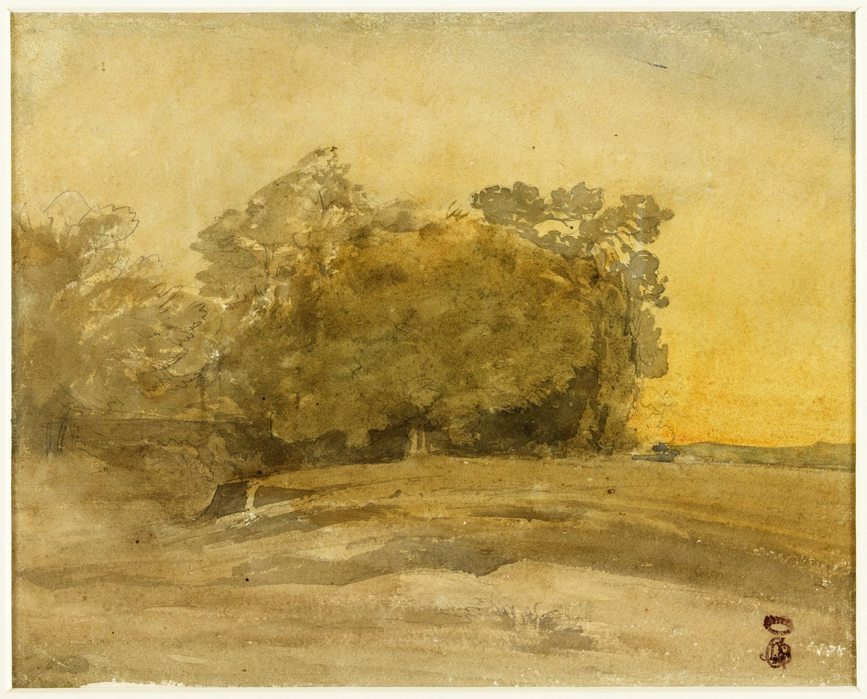 Landschaft (recto); Urteil des Salomon (verso) af Jean-Baptiste Carpeaux