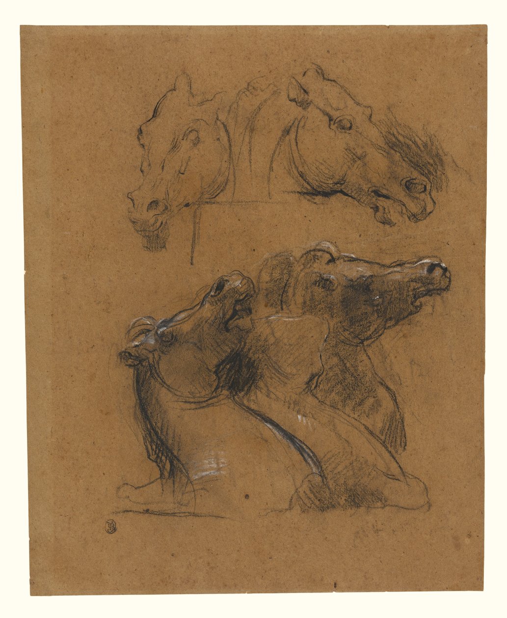 Studien von Pferden (nach den Elgin-Marmoren) af Jean-Baptiste Carpeaux