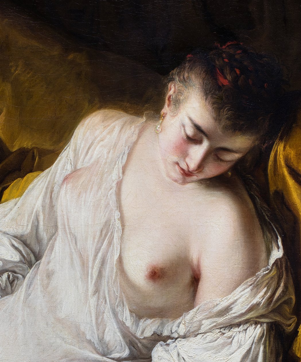 Une femme qui dort ou la Fidelite surveillante (detalje), v af Jean Baptiste Deshays
