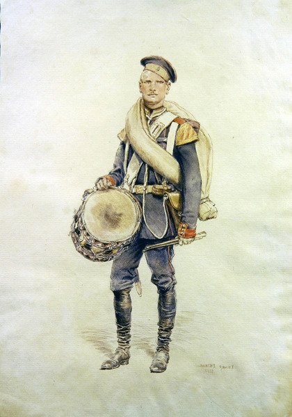 Portræt af en trommeslager af Jean Baptiste Edouard Detaille