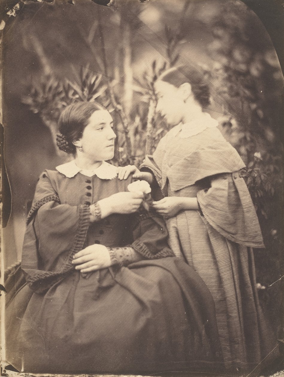 Portræt af kvinde og barn,1855 (foto) af Jean Baptiste Frénet