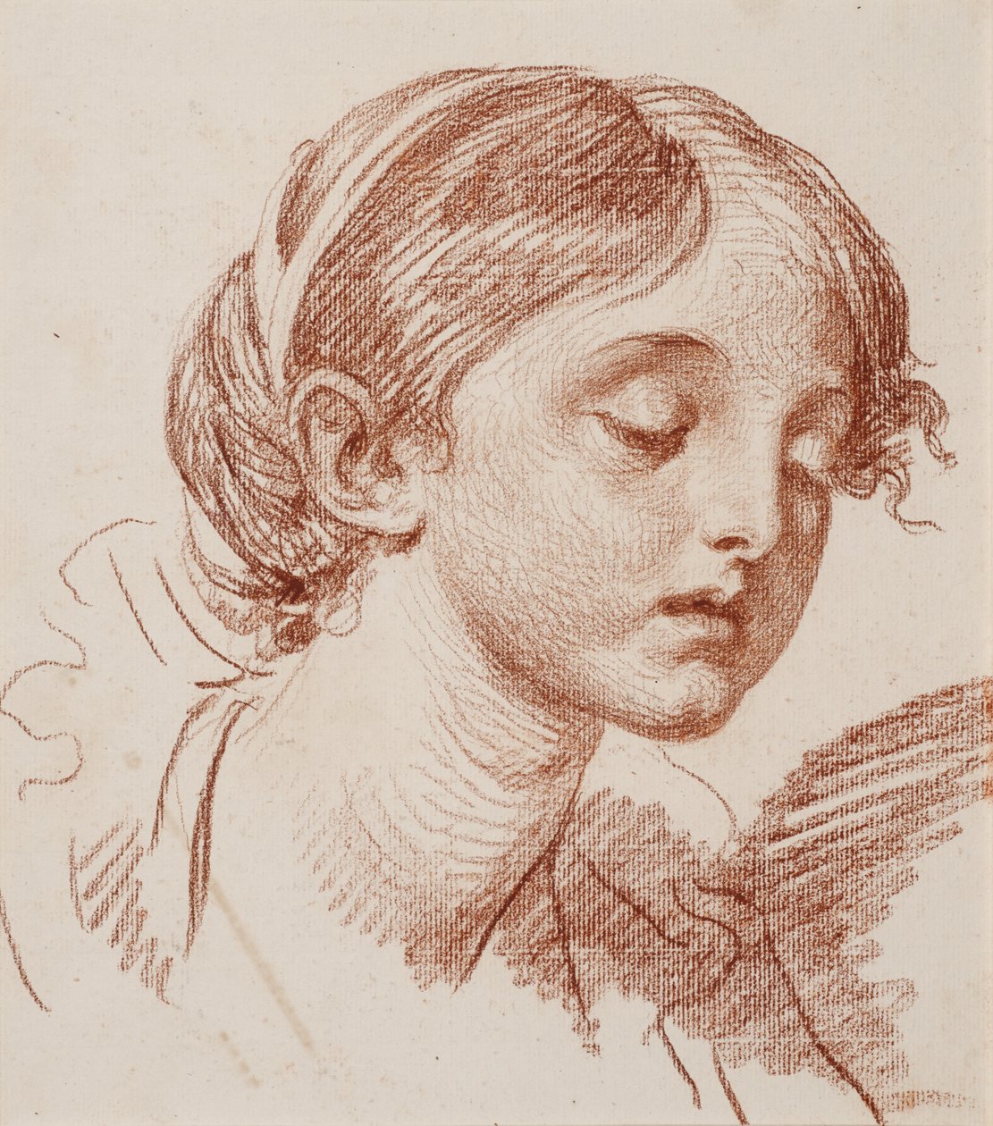 Hoved af en pige af Jean-Baptiste Greuze