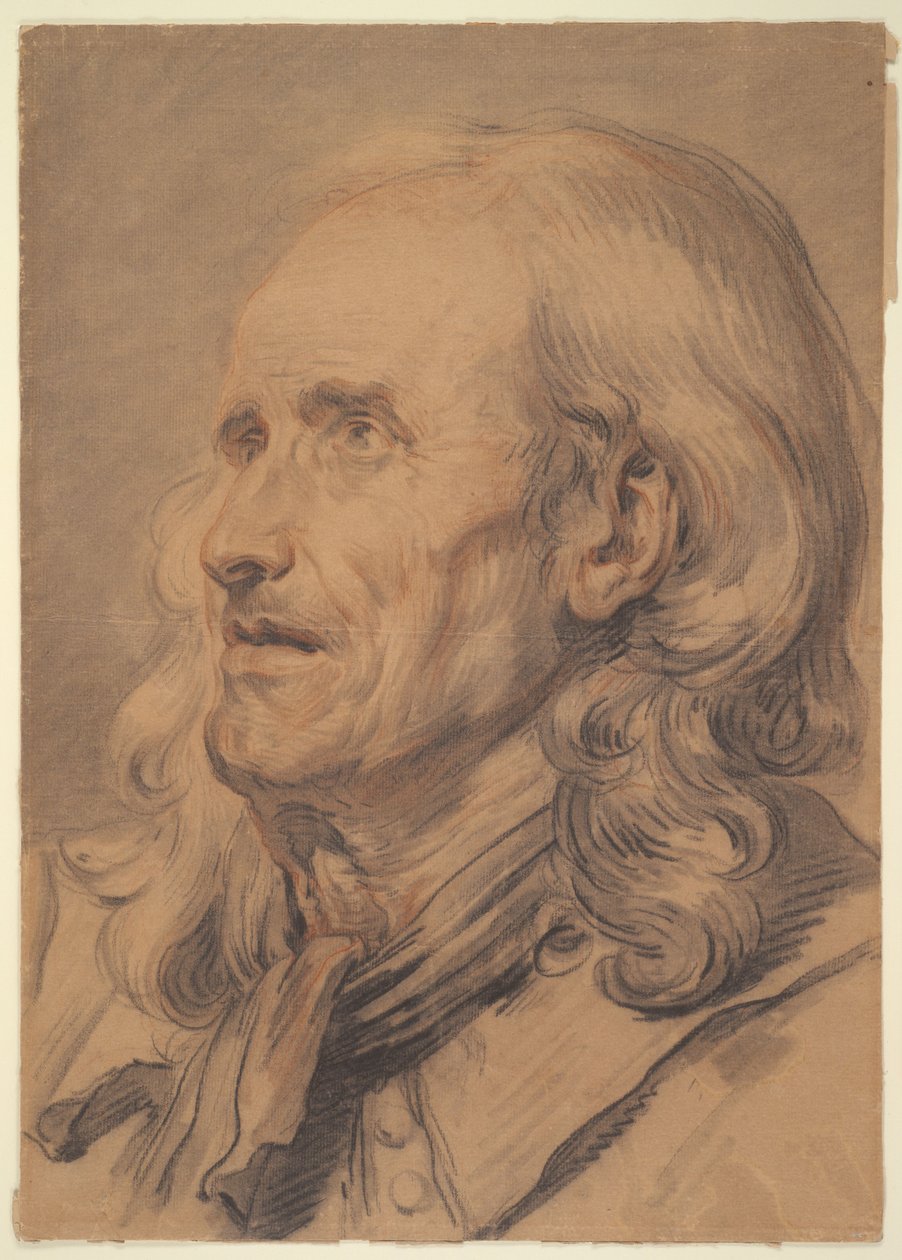 Hoved af en gammel mand, studie til «En ægteskabskontrakt» af Jean-Baptiste Greuze