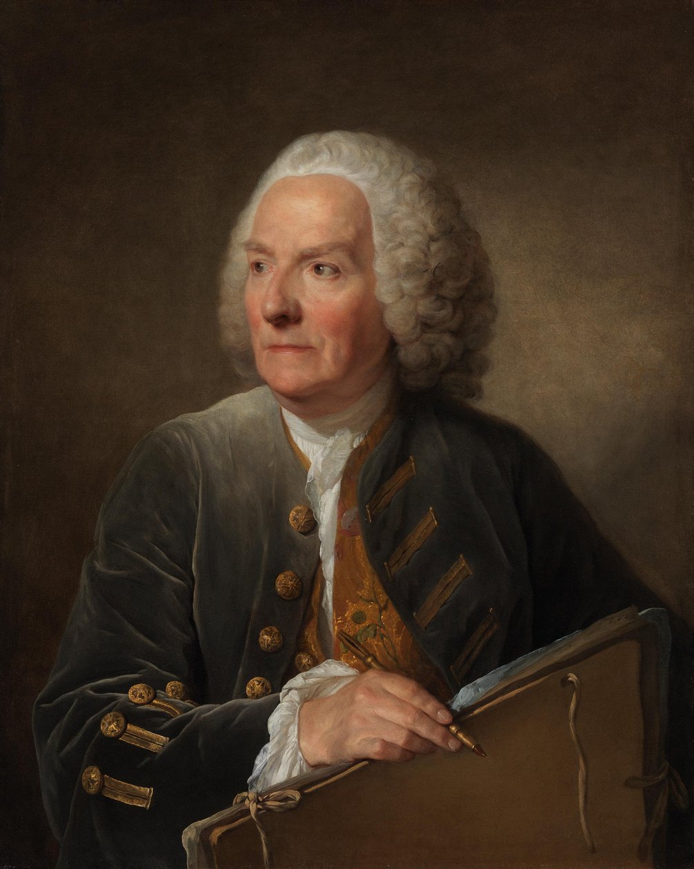 Louis de Silvestre den Yngre af Jean-Baptiste Greuze