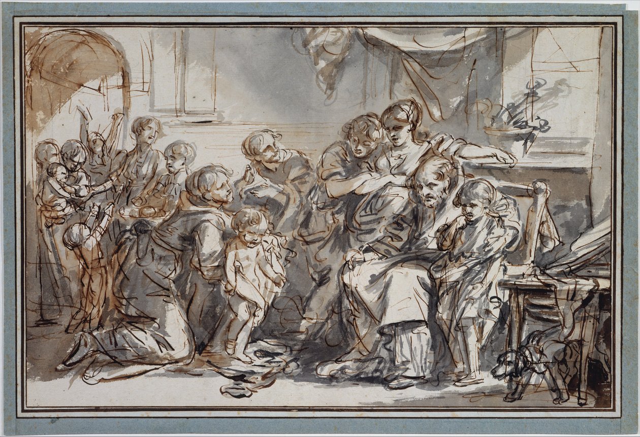 Fremvisning af det uægte barn af Jean-Baptiste Greuze