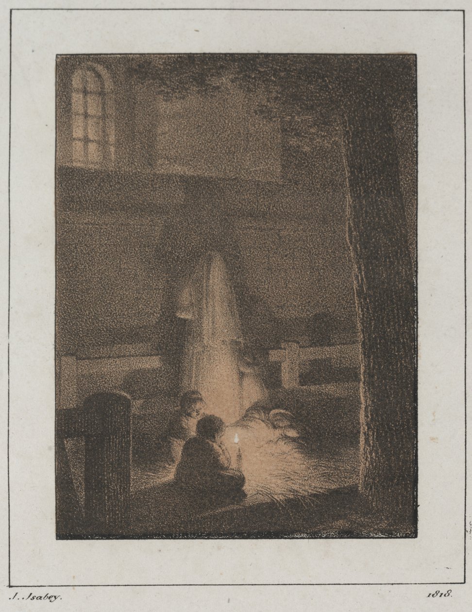 Børn med stearinlys af Jean-Baptiste Isabey