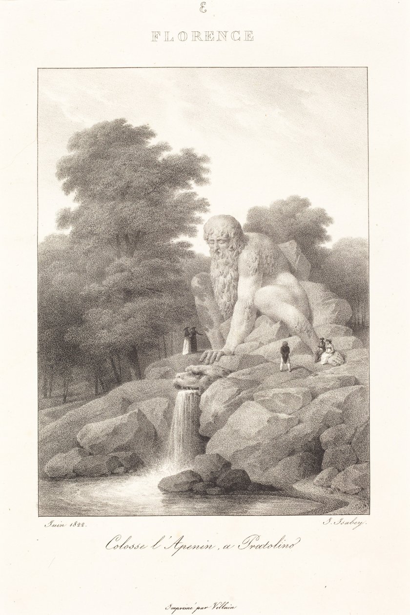 Apenninernes kolos, Pratolino af Jean-Baptiste Isabey