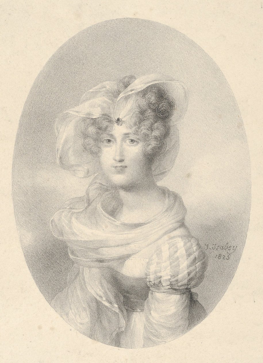 Portræt af Madame Ditte-Harmite af Jean-Baptiste Isabey