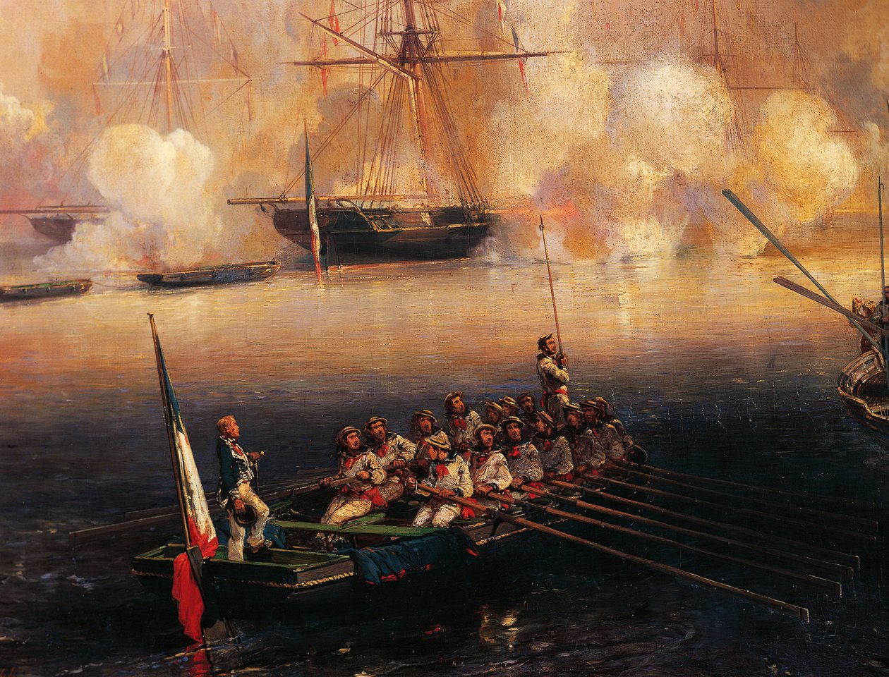 Dronning Victoria af Storbritannien besøger Treport den 3. september af Jean Baptiste Isabey