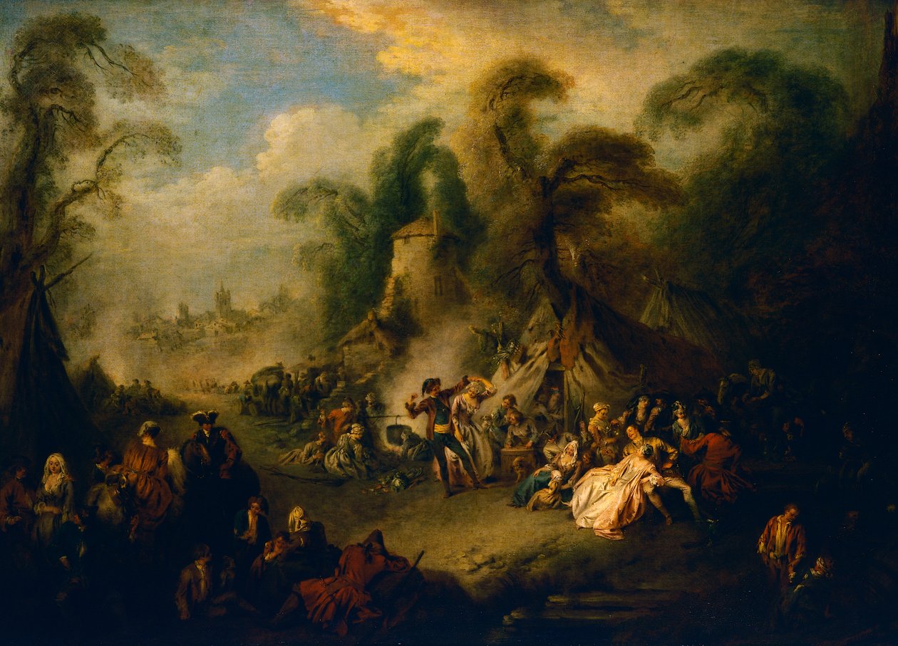 Country festival, ca 1728, maleri af Jean-Baptiste Pater (1695-1736), olie på lærred af Jean Baptiste Joseph Pater