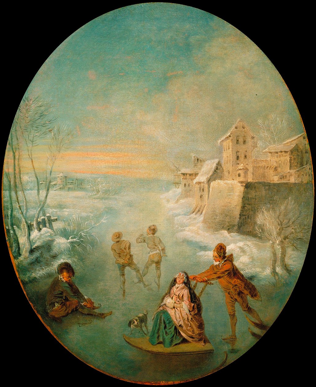 Vinter - Vinter - Maleri af Jean Baptiste (Jean-Baptiste) Pater (1695-1736) - ca. 1725 - Olie på lærred - 64,8x53,8 - Museu Nacional d