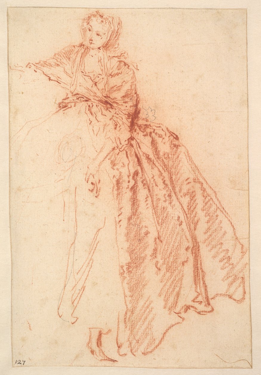 Studie für "M. de Pourceaugnac" af Jean-Baptiste Joseph Pater