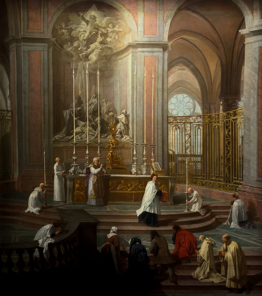 Canon Antoine de La Portes messe omkring 1710 (olie på lærred) af Jean Baptiste Jouvenet