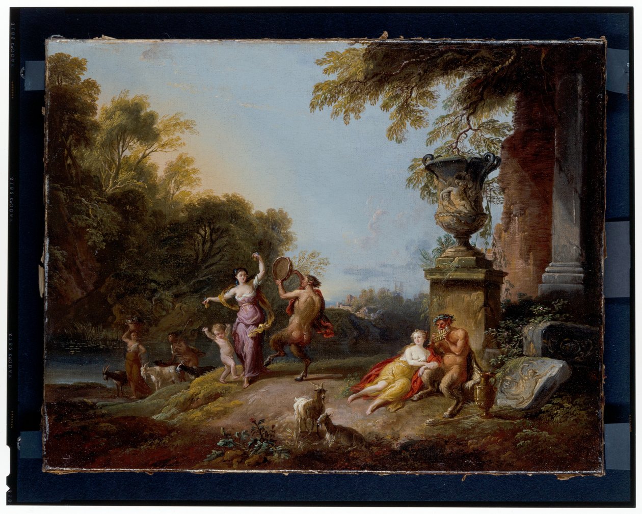 Nymfer og satyrer i et flodlandskab af Jean Baptiste Lallemand