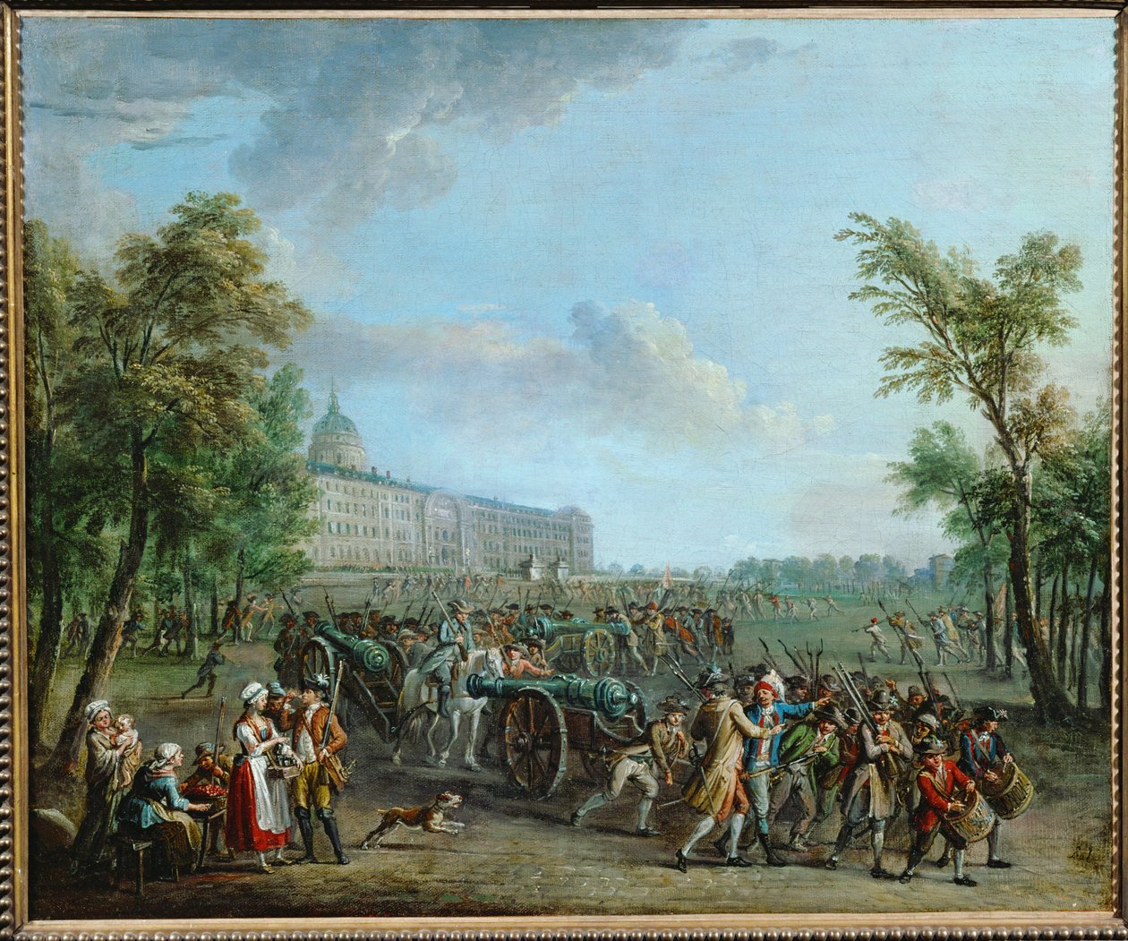 Plyndring af våbenkammeret på Invalides, Paris ... af Jean Baptiste Lallemand