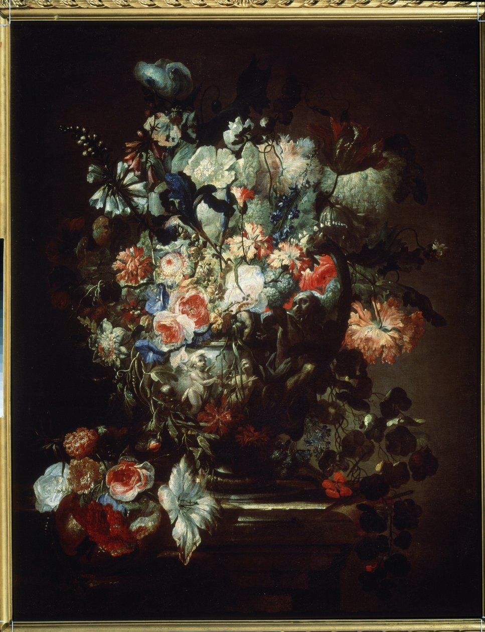 ""Blomster"" (Blomster). Stilleben. Maleri af Jean Baptiste (Jean-Baptiste) Monnoyer (1636-1699). Olie på lærred. Fransk kunst, barokstil. Pushkin Museum of Fine Arts, Moskva af Jean Baptiste Monnoyer