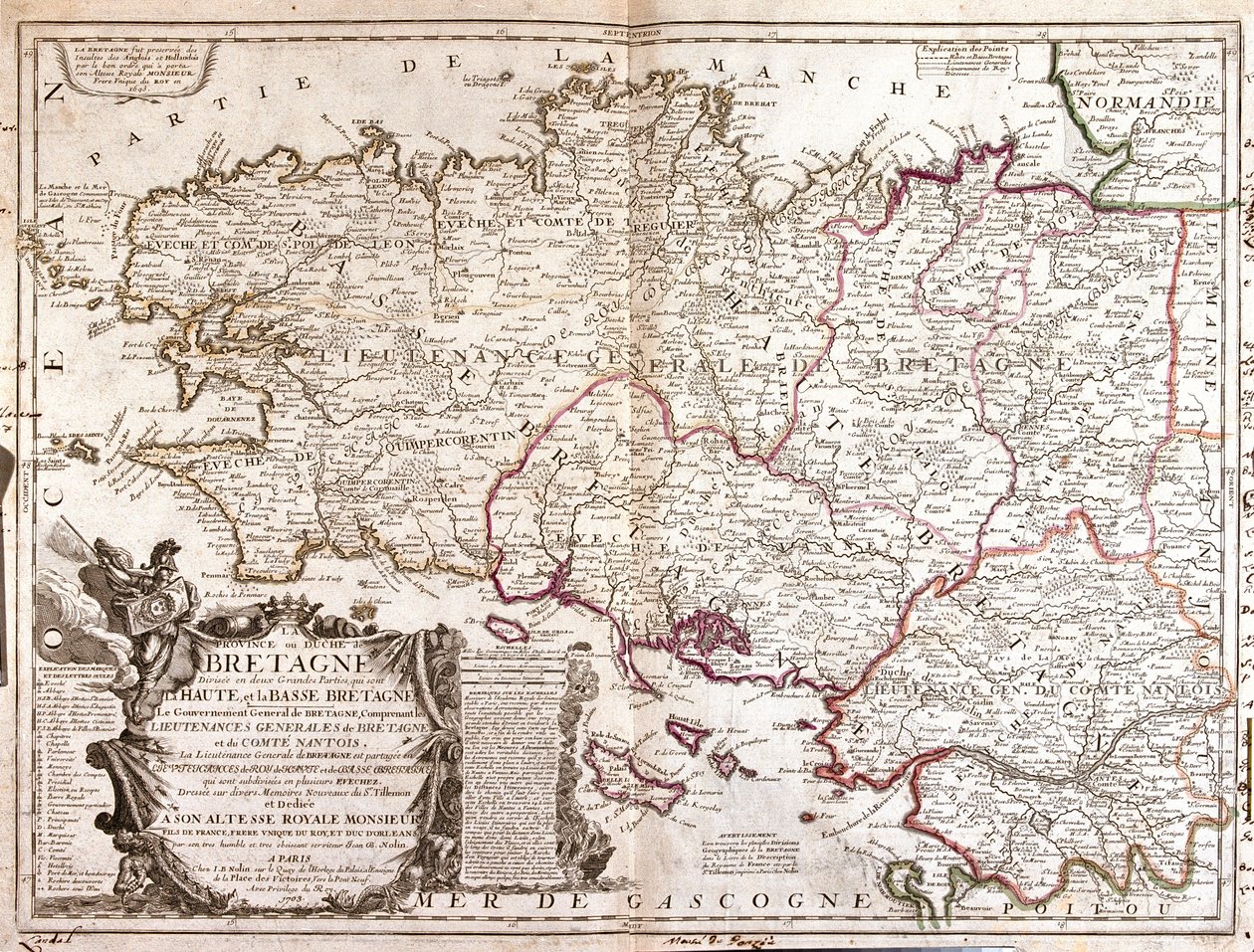 Bretagne, østlige Pays-de-la-Loire, Frankrig af Jean Baptiste Nolin
