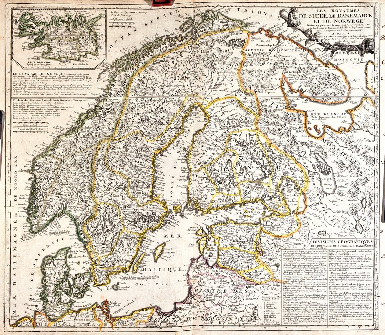 Danmark, Norge, Sverige, Finland, det nordvestlige Rusland, Estland, Letland, Litauen, det nordlige Polen af Jean-Baptiste Nolin
