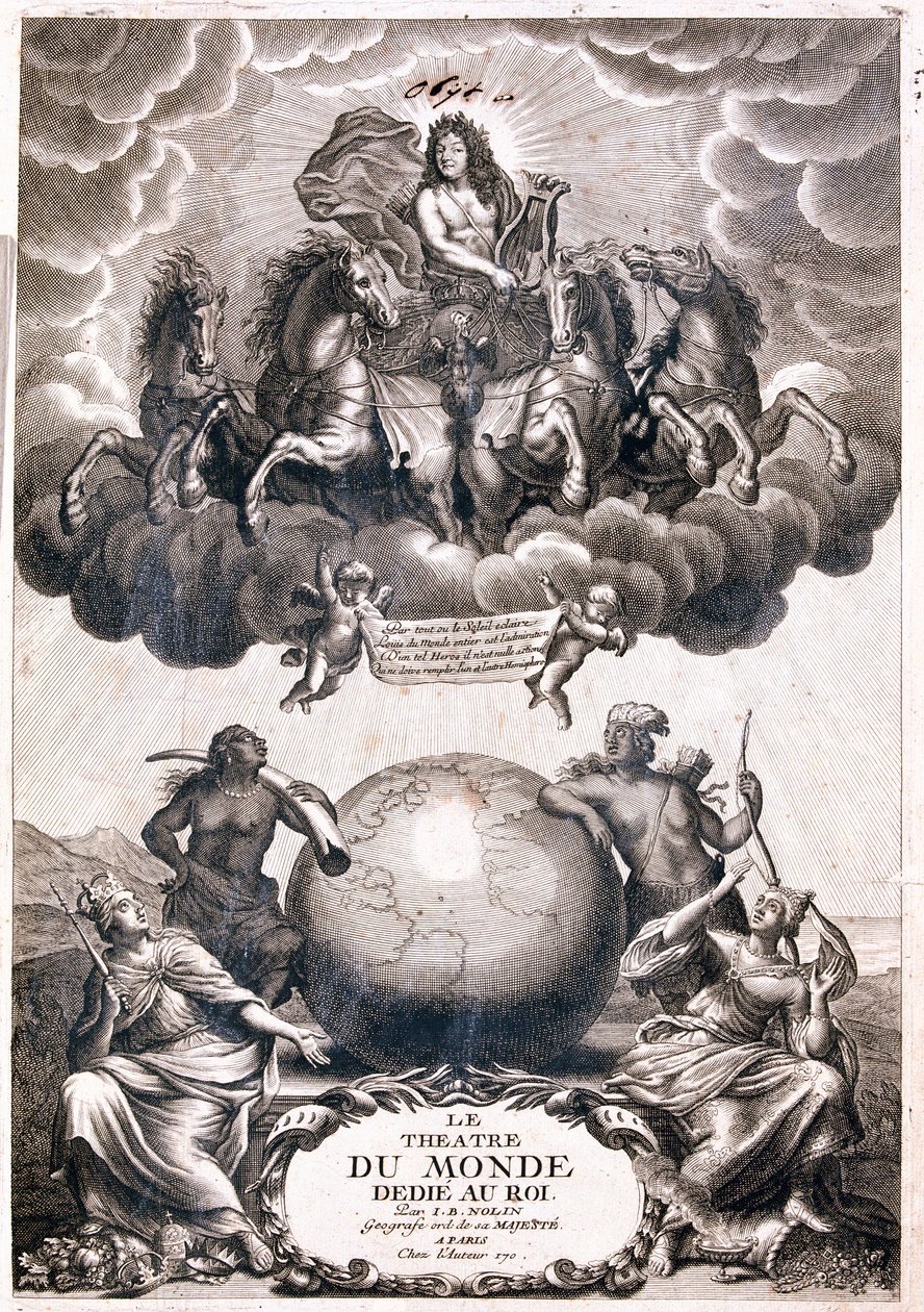 Forsiden af bogen Le theatre du monde af J af Jean Baptiste Nolin