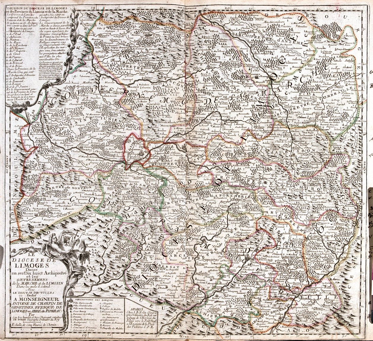 Limousin, Aquitaine, Centre (omkring Limoges) , Frankrig af Jean Baptiste Nolin