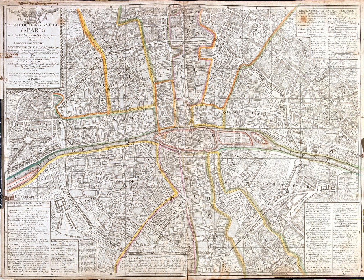 Paris, Frankrig af Jean Baptiste Nolin