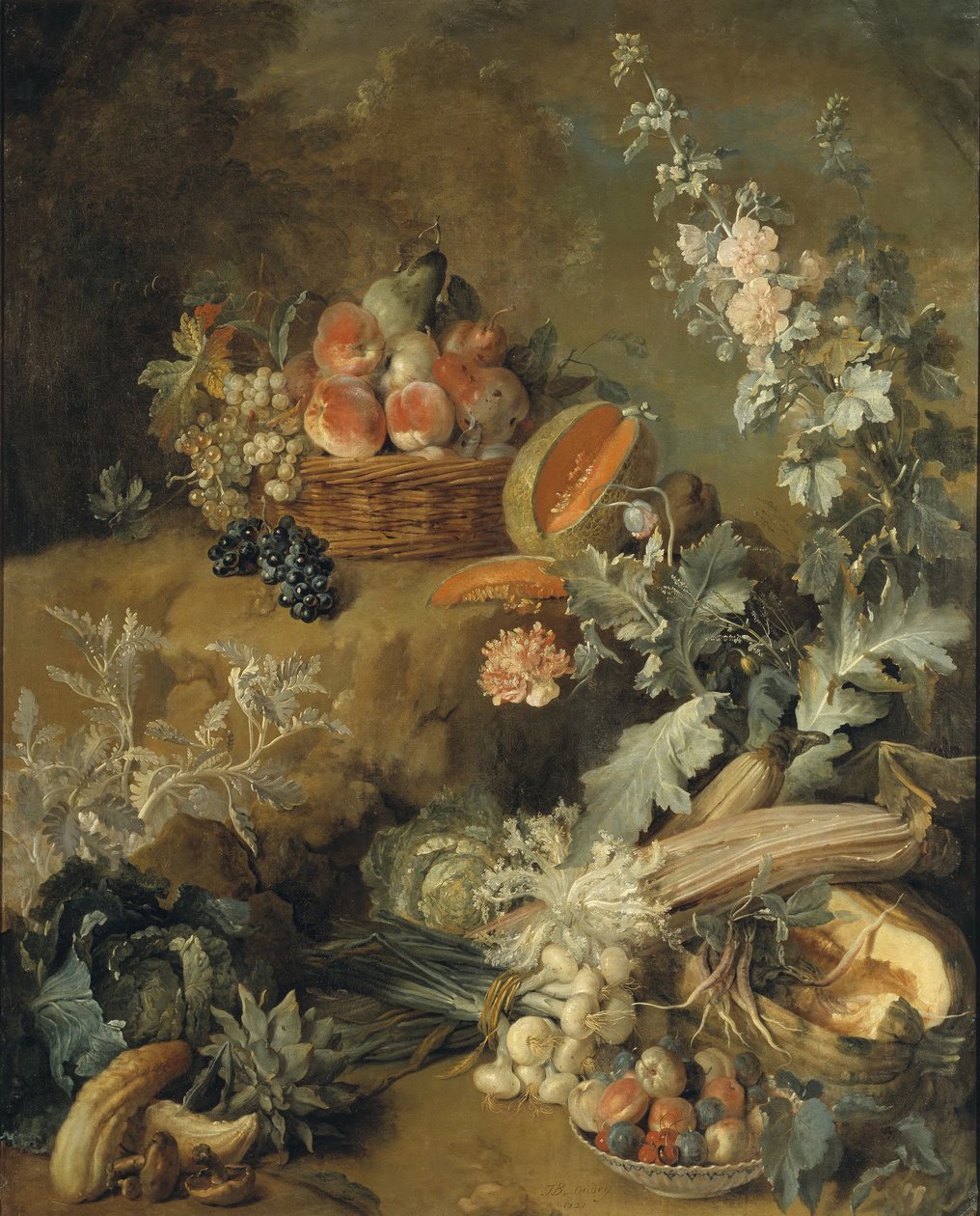 Stilleben med frugter og grøntsager („Jorden“) af Jean-Baptiste Oudry