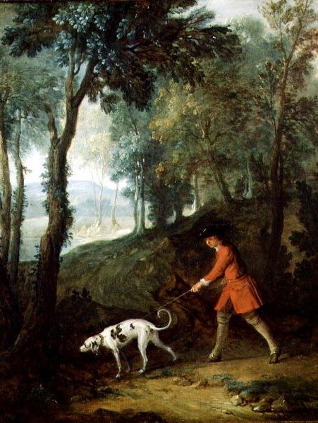 The Huntsman with a Tufter on a Leash, ca. 1727 (olie på lærred) af Jean Baptiste Oudry