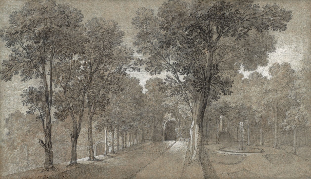 Udsigt over parken ved Arcueil af Jean-Baptiste Oudry