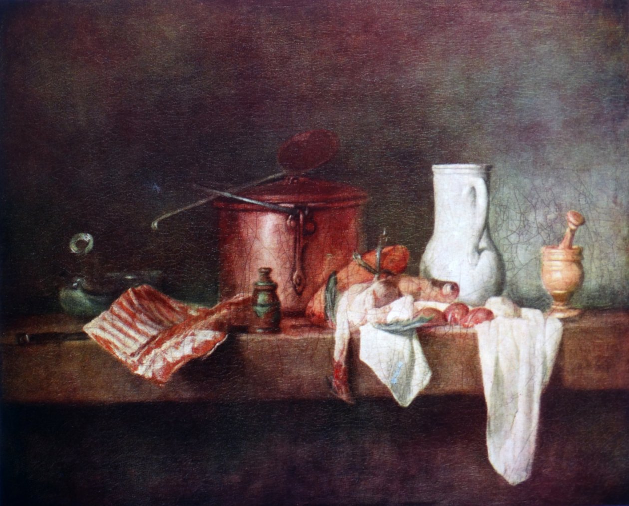 Køkkenstilleben 1735 af Jean-Baptiste-Siméon Chardin af Jean Baptiste Simeon Chardin