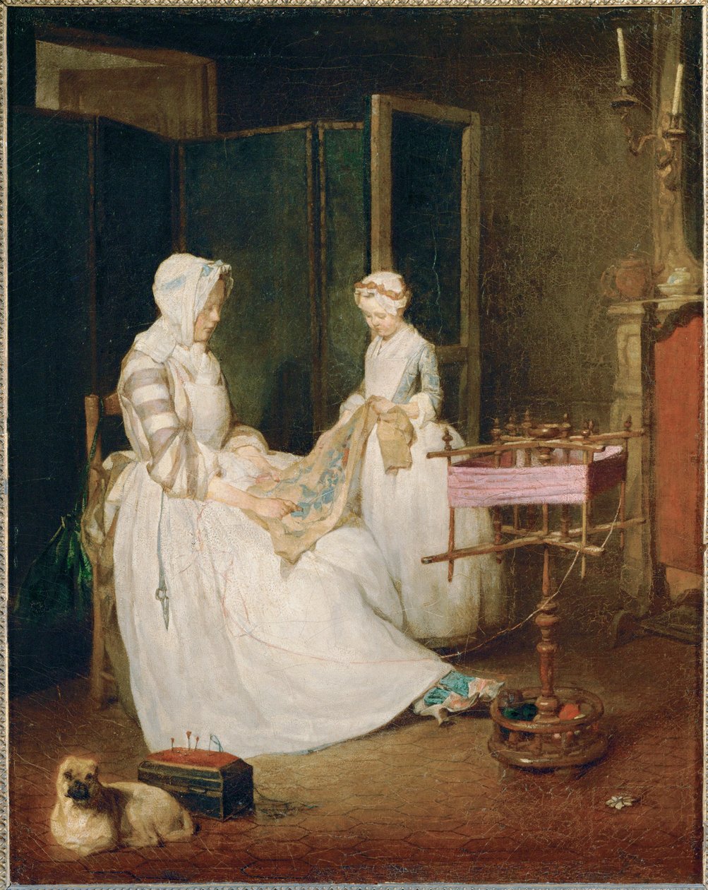 La mere laborieuse - den flittige mor ... af Jean-Baptiste Simeon Chardin