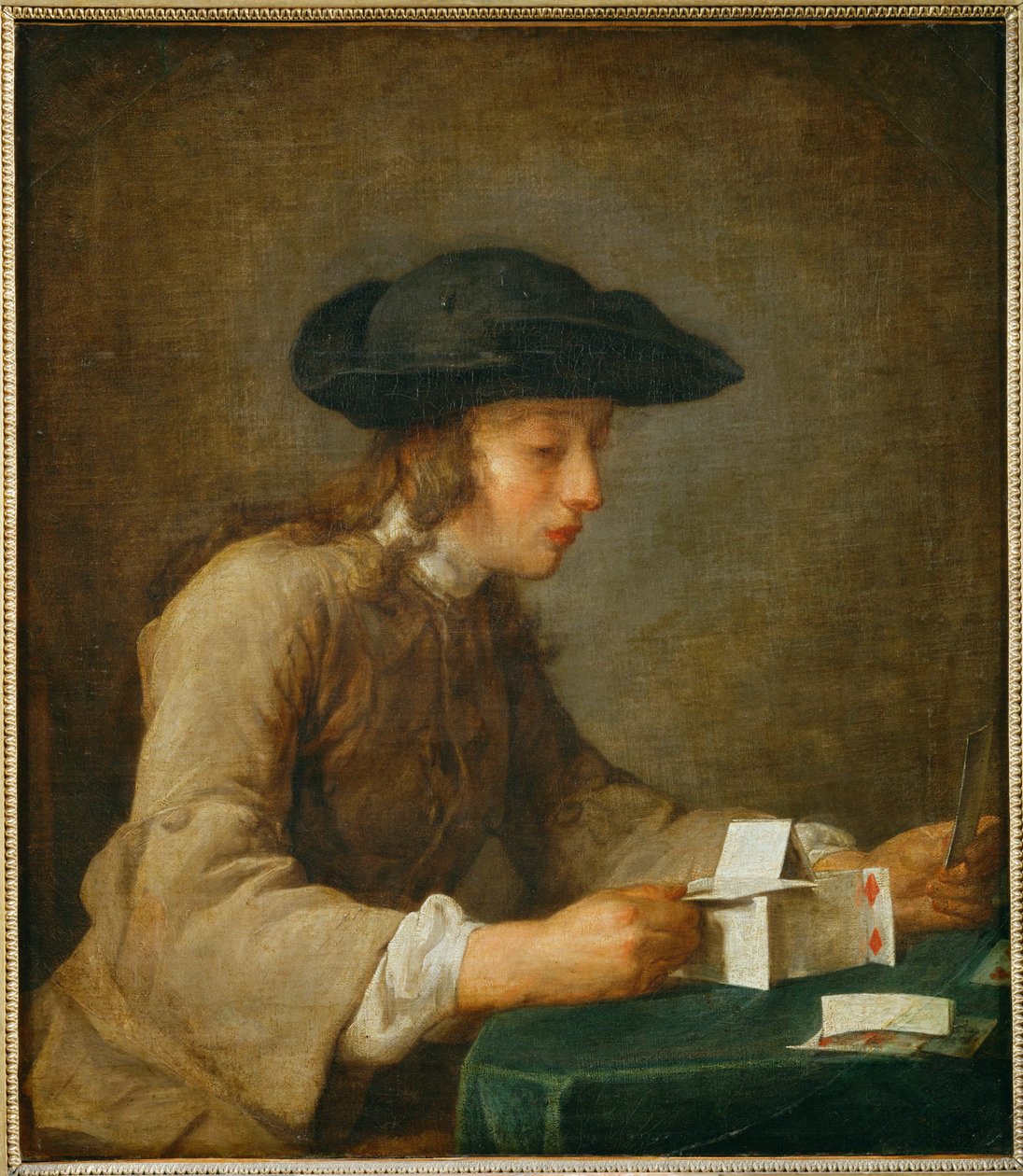 Le chateau de cartes - et korthus ... af Jean-Baptiste Simeon Chardin